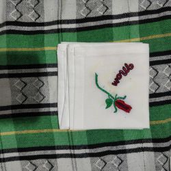 Handkerchief alphabet or flowers design 