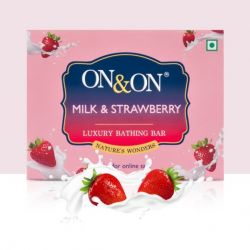 On&On Milk & Strawberry Luxury Bathing Bar 75 Gms