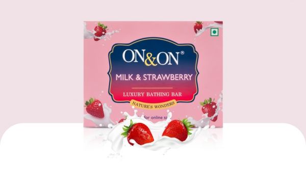 On&On Milk & Strawberry Luxury Bathing Bar 75 Gms