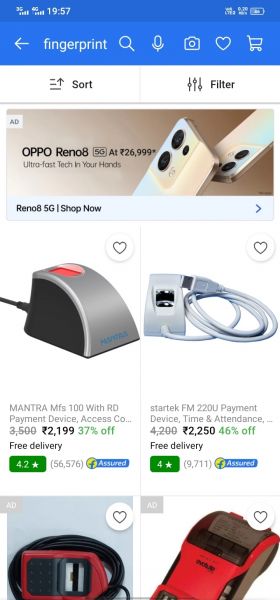 Startek Fingerprint Device  fm 220