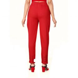 Red Cotton Ladies Pant