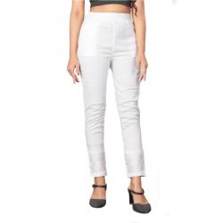 White XL , XXl Size Desing Ladies Pant