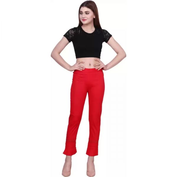 Red (XL , XXL) Desing Ladies Pant