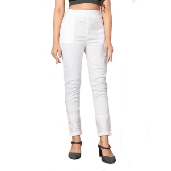 White XL , XXl Size Desing Ladies Pant