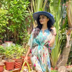 kaftan top blue