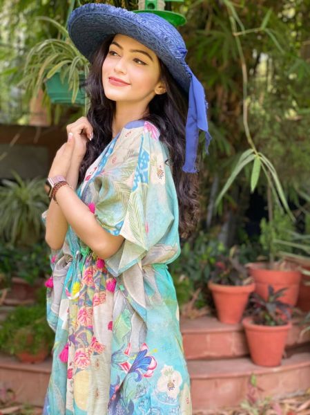 kaftan top blue