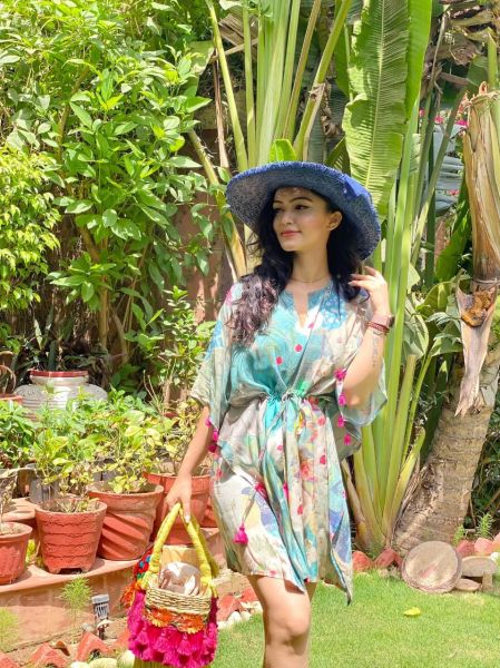 kaftan top blue