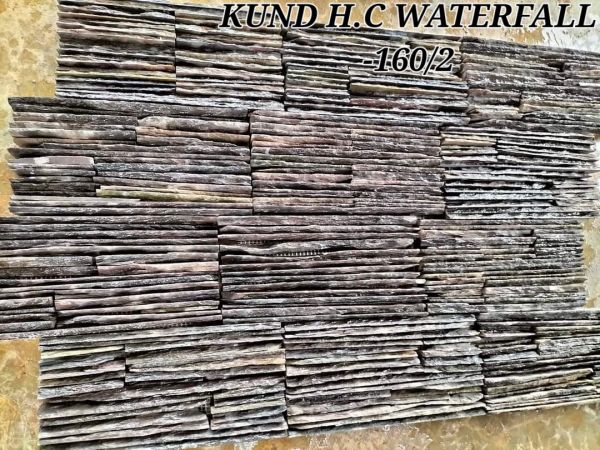 Kund stone hand cut waterfall 