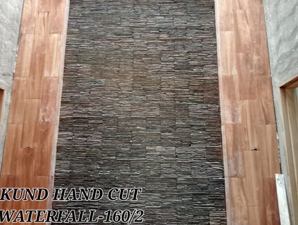 Kund stone hand cut waterfall 