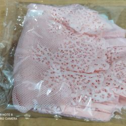 Cami inner net lace bra , criss-cross straps on back side, front neck v shape,size-34 , colour-5.