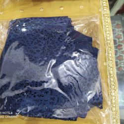 Cami inner net lace bra , criss-cross straps on back side, front neck v shape,size-34 , colour-5.