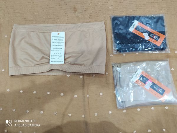 Without padded tube bra size- 30-32, color-skin ,black