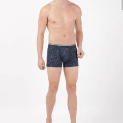 JOCKEY MEN'S SUPER COMBED COTTON Elastane Stretch Printed Trunk(2 Pcs Pack)