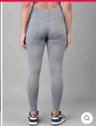 COMFORT LADY REGULAR FIT DENIM JEGGINGS(GREY)