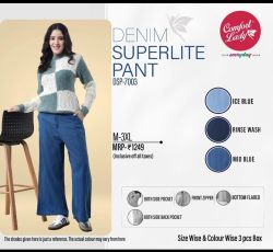 COMFORT LADY SUPERLITE DENIM JEGGINS(ICE BLUE)