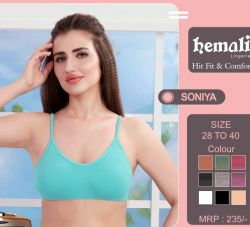 HEMALI WOMEN'S NON PADED SUPER COMBED COTTON  BEGINNERS BRA(3 PCS PACK)