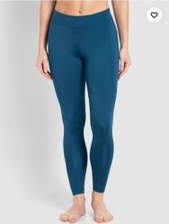 Jockey Women's Microfiber Elastane Stretch Fabric Perfomance Leggings With Broad  Waistband and Stay Dry Technology Poseidon