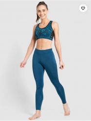 Jockey Women's Microfiber Elastane Stretch Fabric Perfomance Leggings With Broad  Waistband and Stay Dry Technology Poseidon