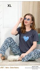 Women Cotton Hosiery Lounge Set(7857)