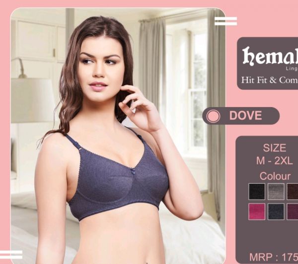 HEMALI WOMEN DOVE NON PADED EVERYDAY BRA(3 PCS PACK)