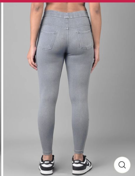 COMFORT LADY REGULAR FIT DENIM JEGGINGS(GREY)