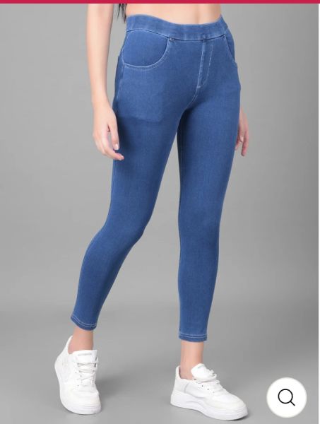 COMFORT LADY REGULAR FIT DENIM JEGGINGS(DARK DENIM BLUE)