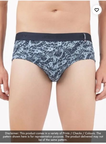 JOCKEY MEN'S SUPER COMBED COTTON PRINTED BRIEF(3 PCS PACK)