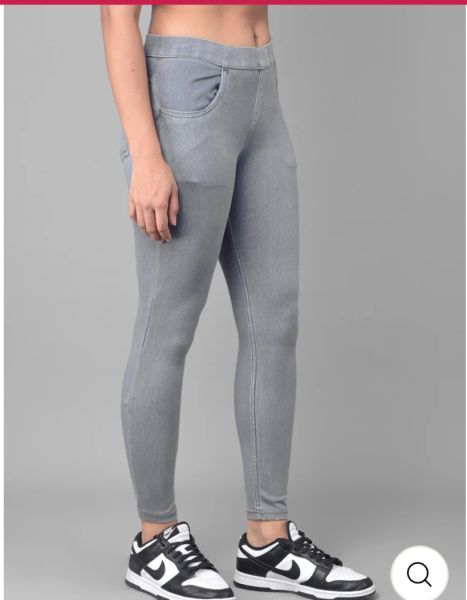 COMFORT LADY REGULAR FIT DENIM JEGGINGS(GREY)
