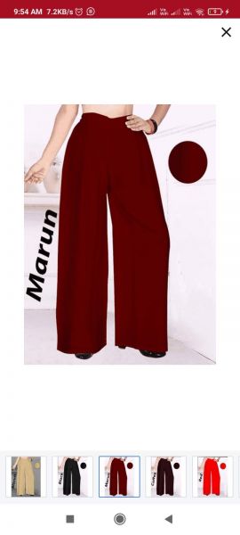 Multicolour plazzo XXL size for ledies