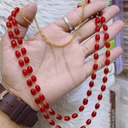 Red moti jewellery for women 