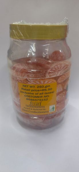 Orange candy 250gm jar