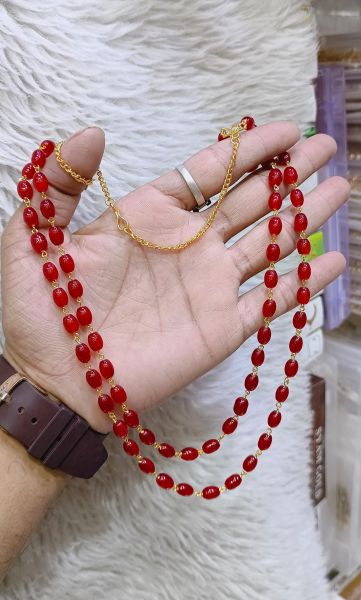 Red moti jewellery for women 