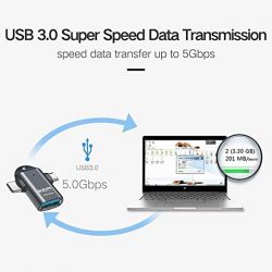 KDM 2 in 1 Type C and Micro OTG to USB High Speed Data Transfer for Laptop Mobiles USB Adapter