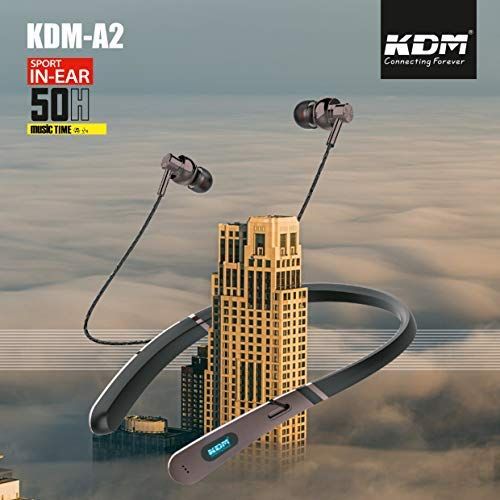 KDM  A2 50 h music time Bluetooth Neckband Sport in-Ear with 50 Hours of Music Playtime with mic