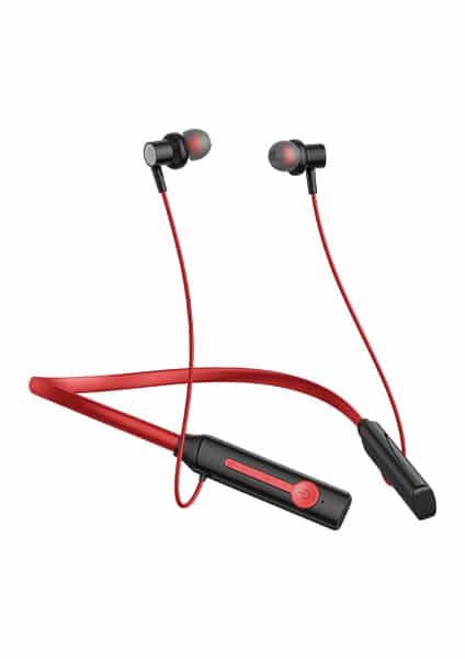 KDM A1- Colour 30H Music Time Neckband Headphone Bluetooth Headset  (Red, In the Ear)