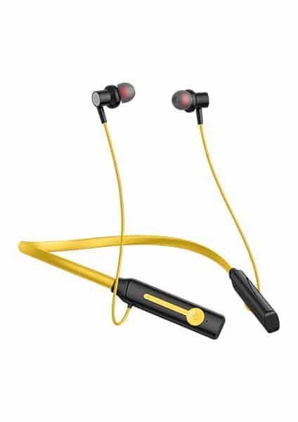 KDM A1- Colour 30H Music Time Neckband Headphone Bluetooth Headset Yellow 