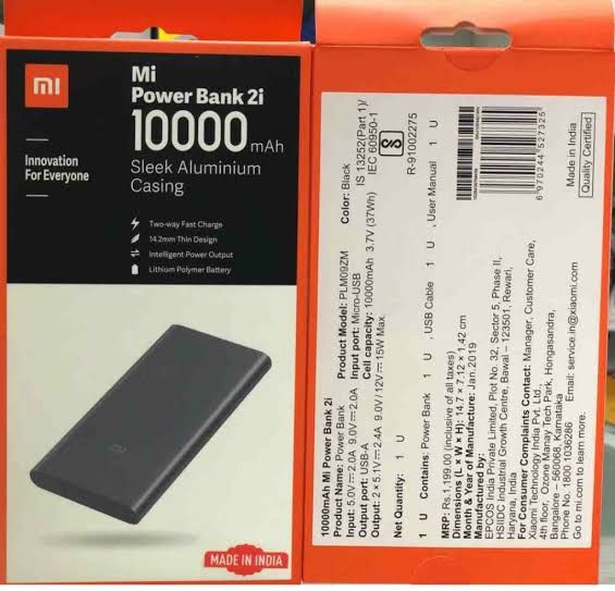 Mi Power Bank 10000 mah Real power 