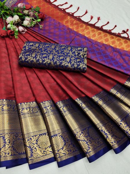 New Launching Catalogue Mahek Fabric Aura Silk Work Heavy Zari Weaving Banarasi Design With Embossed Design