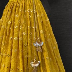 Lehenga Choli  Yellow Gold Shadow