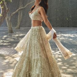 Lehenga Choli outstanding cream color