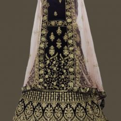 LEHENGA CHOLI BLACK COLOR GEORGETTE MATERIAL SHREE HARI FASHION