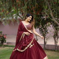 Lehenga choli Maroon color