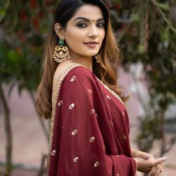 Lehenga choli Maroon color