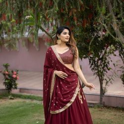 Lehenga choli Maroon color