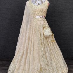 Lehenga Choli outstanding cream color