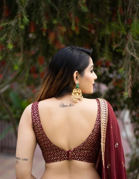 Lehenga choli Maroon color