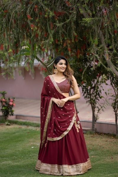 Lehenga choli Maroon color