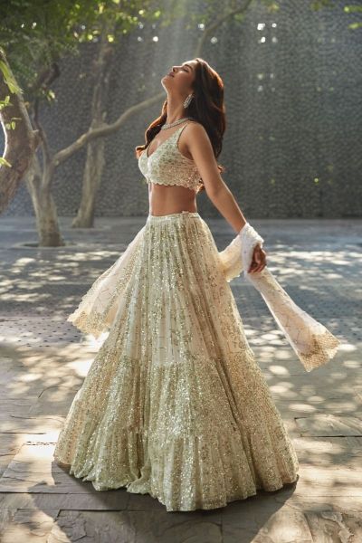 Lehenga Choli outstanding cream color