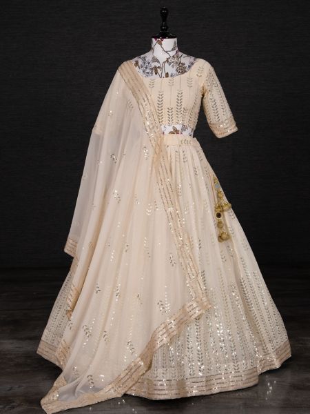 Lehenga Choli Cream color