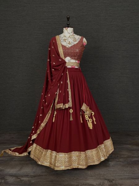 Lehenga choli Maroon color